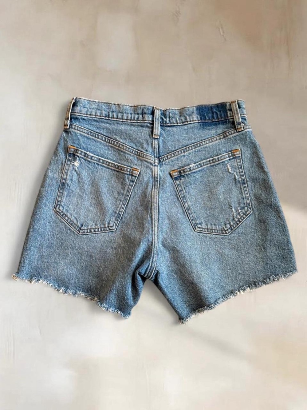 Abercrombie & Fitch Curve Love Dad Short High Rise Denim Cutoff Shorts